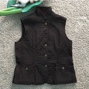 Women’s Talbots Brown Vest Size M Petite